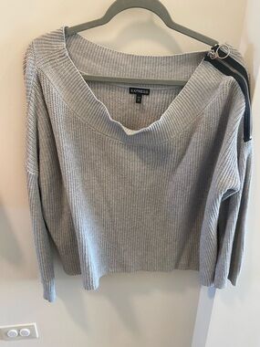 Express off shoulder cotton sweater